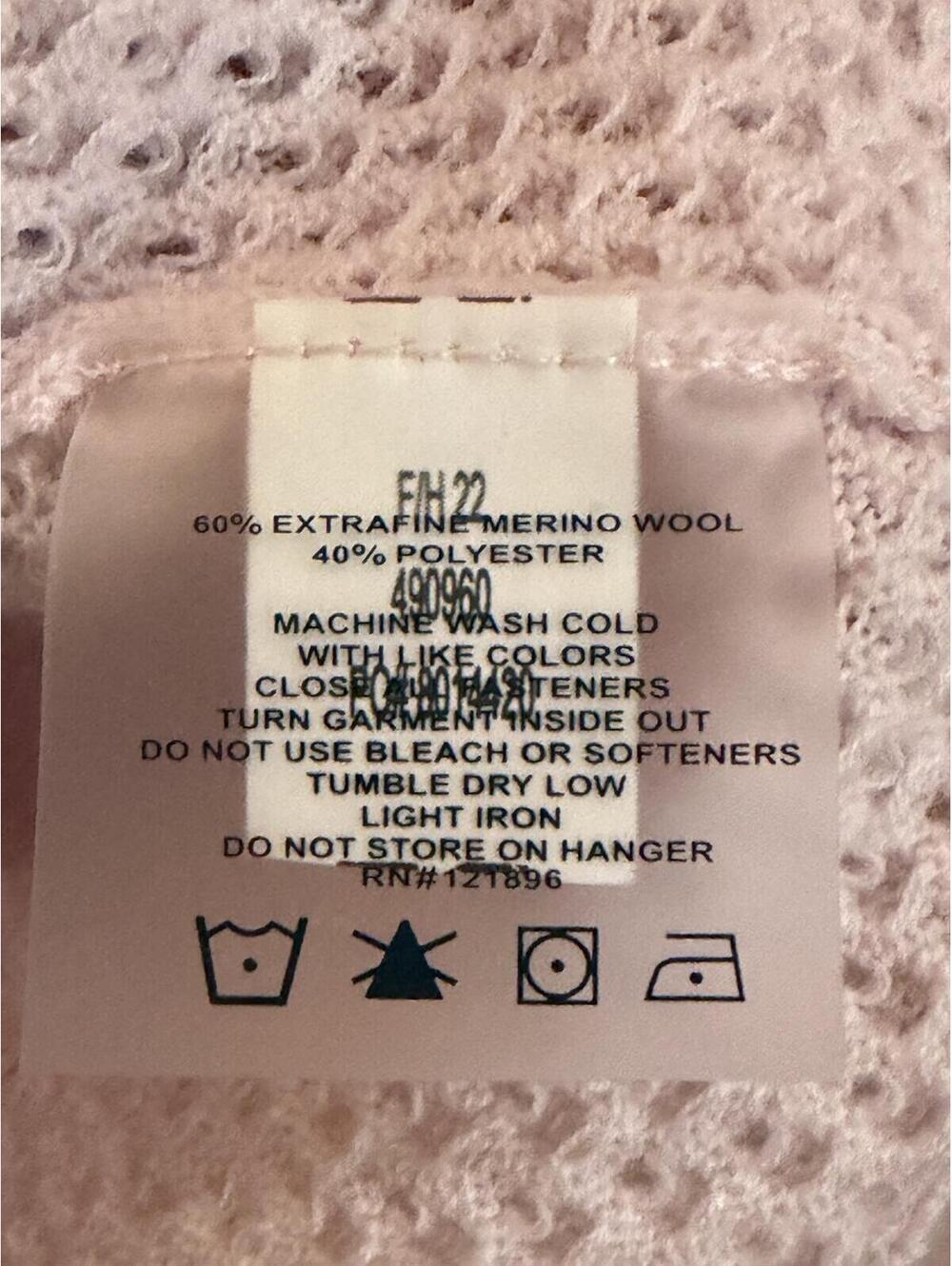 Title Nine Women's Light Pink Merino Wool Blend Half-Zip Sweater, Size Small - Picture 3 of 5